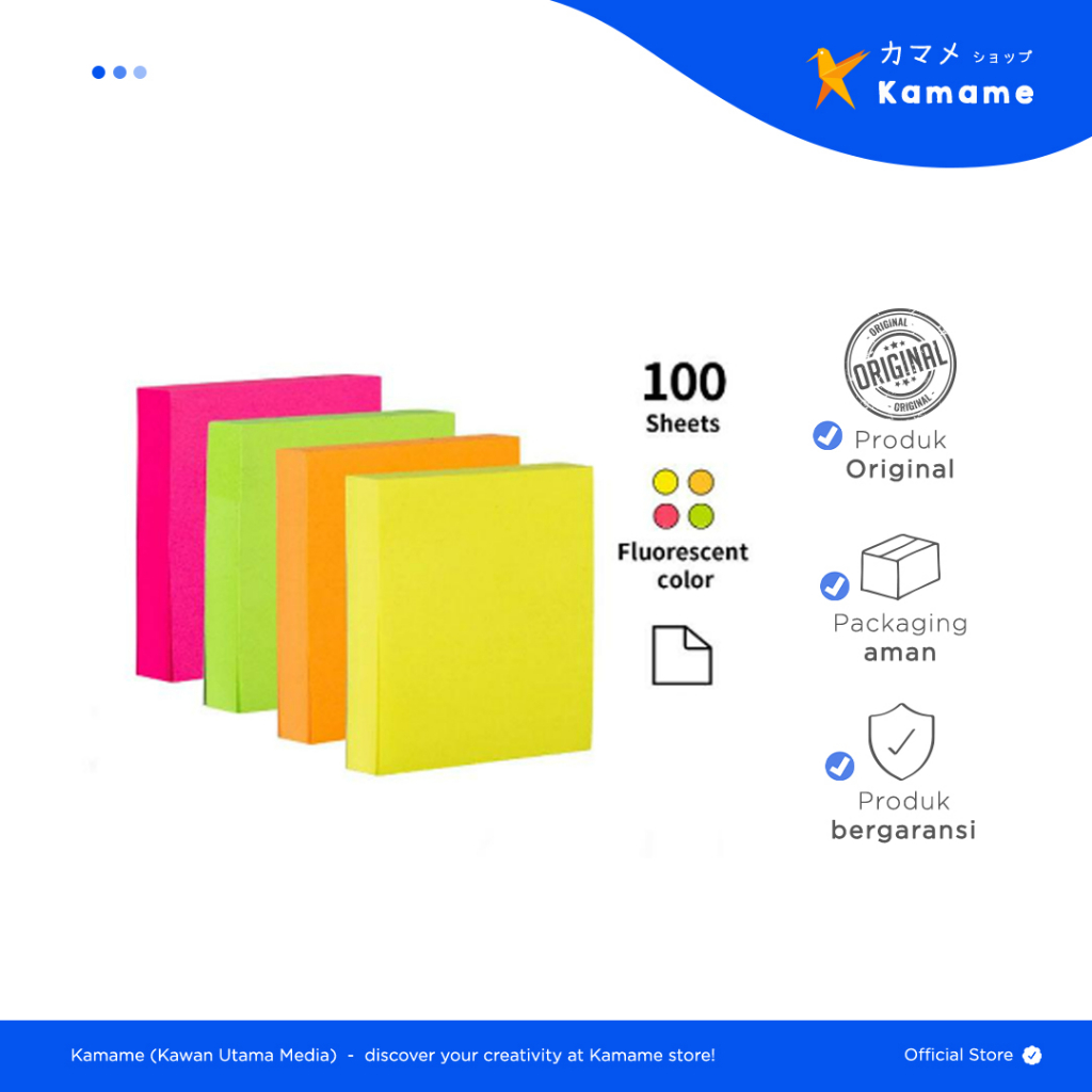 

Deli Sticky Notes - 76×101mm 3''×4' 76mmx126 100 sheet A023 02, A024 02,A025 02 Memo tempel - Kamame