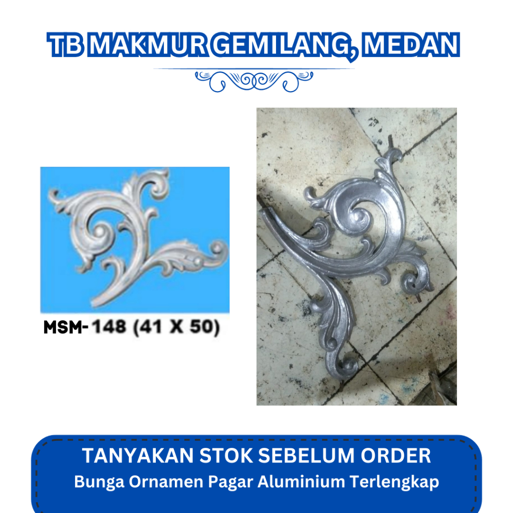 Ornamen/Bunga Pagar Aluminium 148