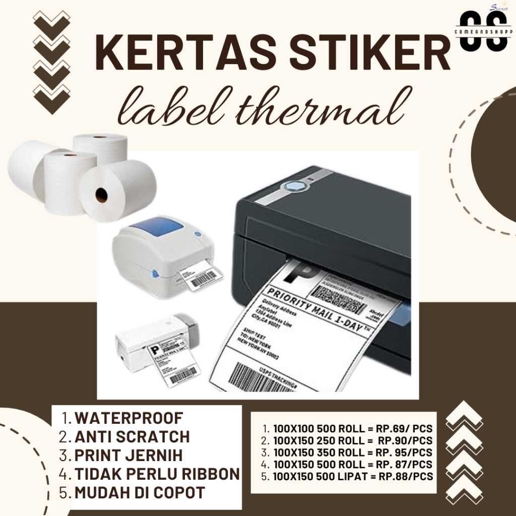 

THERMAL LABEL PAPER ROLL / LIPAT LEBIH TEBAL, SHENAR