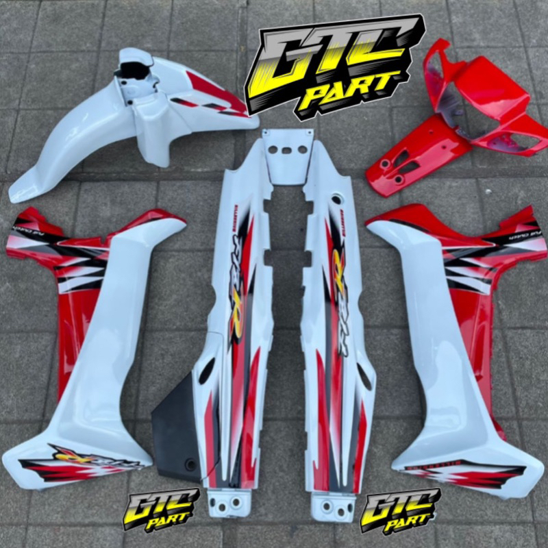Cover body full set fizr milenium merah putih set stiker