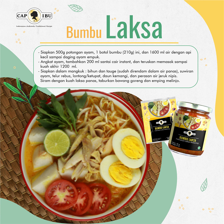 CAP IBU Bumbu Laksa Kemasan Pot