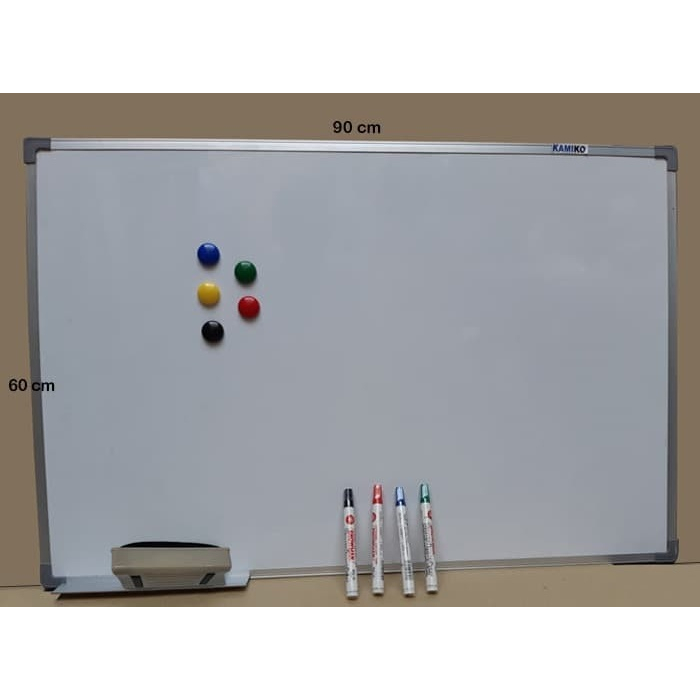 

Whiteboard Kamiko 60 x 90 Spidol H,B,HJ, M, Hapus magnet, Magnet