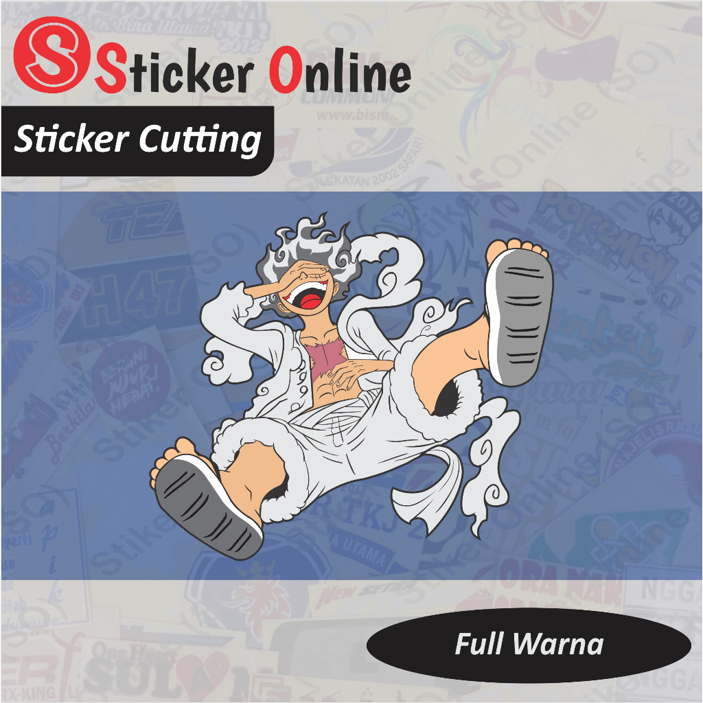 Stiker Luffy Gear 5 | Sticker Cutting Luffy Gear 5 Motor Mobil
