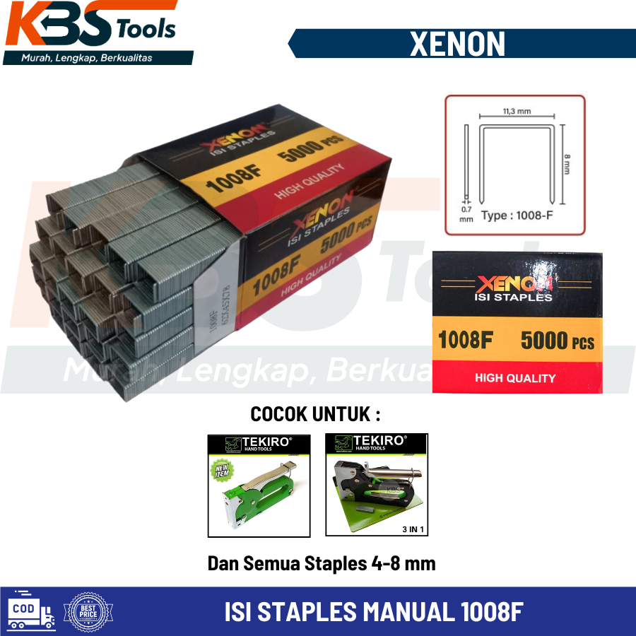 

Isi Staples Tangan Manual 1008 F 8mm Refill Mata Stapler Gun Tacker