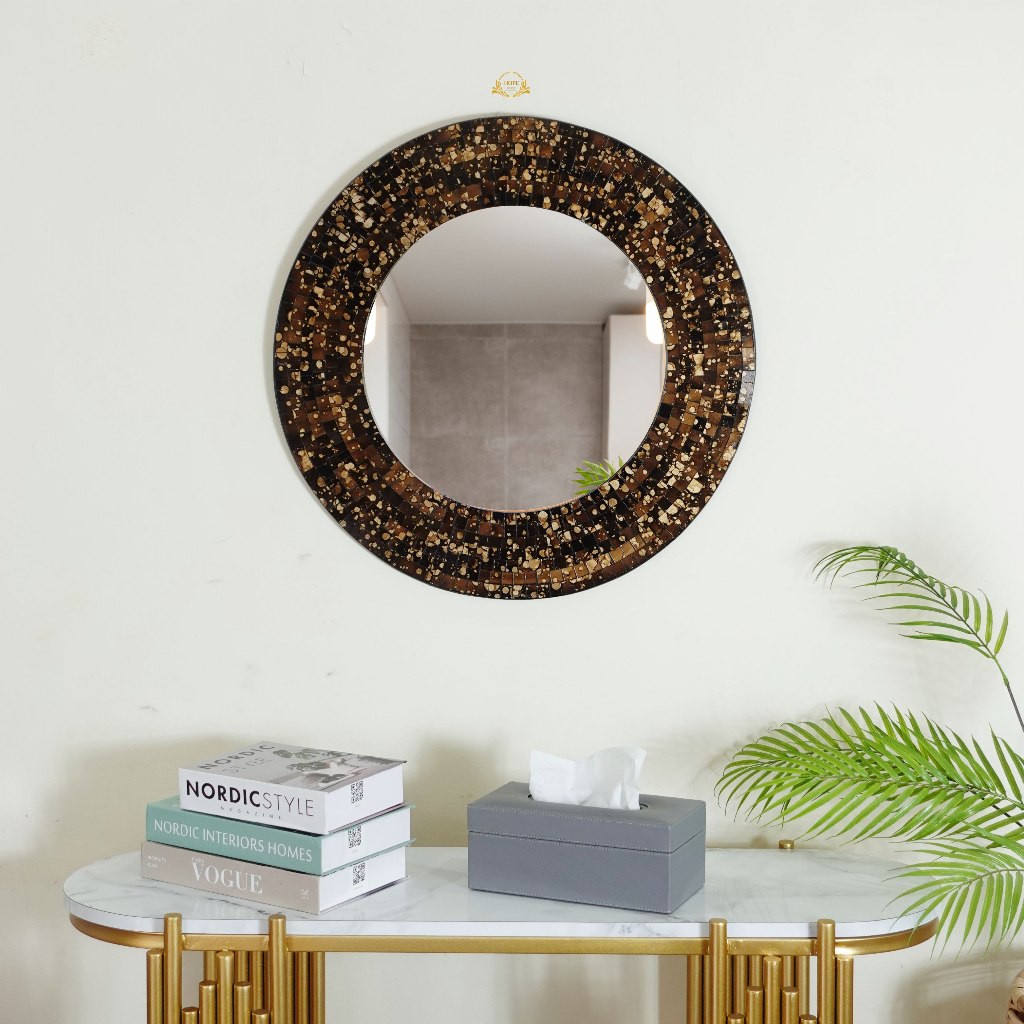Cermin Mozaik Aesthetic Pajangan Dinding Dekorasi Rumah