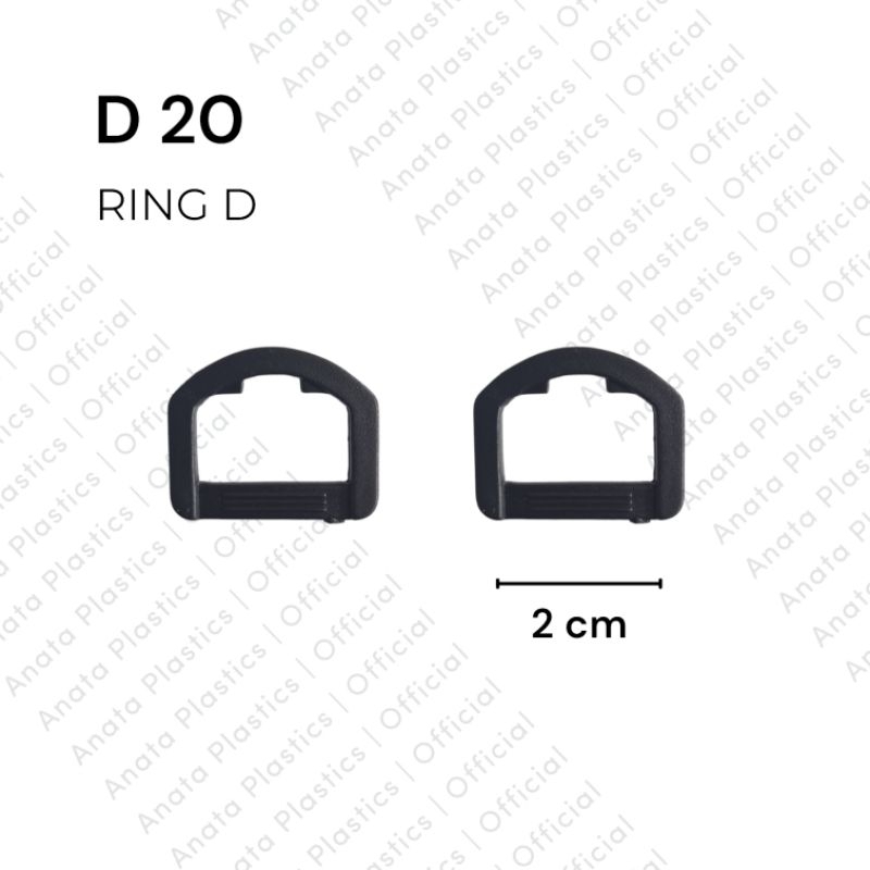 Ring D 2 cm / Ring D plastik / Aksesoris Tas D / D 20 / Per lusin