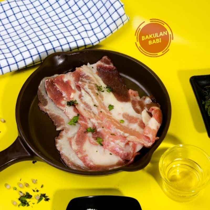 

Daging Babi slice (iris tipis) 500gr / samgyeopsal