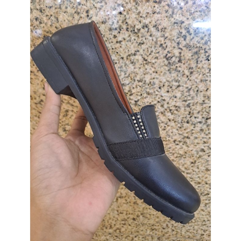 SEPATU TRISET TERBARU HITAM POLOS SOL KARET