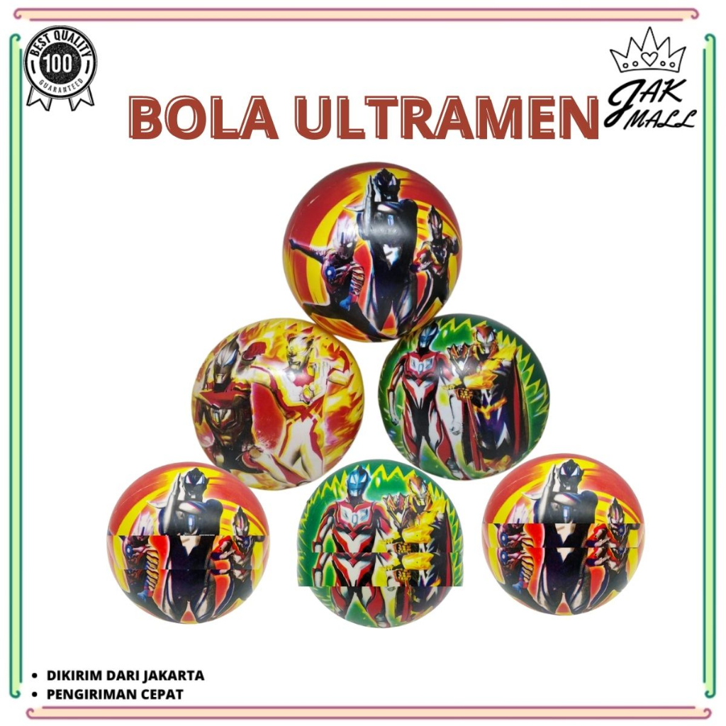 Mainan Bola Karet / Bola Karet Karakter Ultraman JM