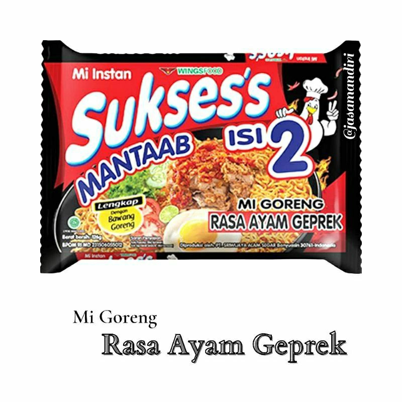 

Mie goreng sukses isi 2,ayam geprek,rendang,126 gram