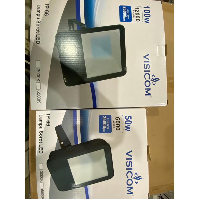 LAMPU SOROT LED VISICOM 50W/100W GARANSI
