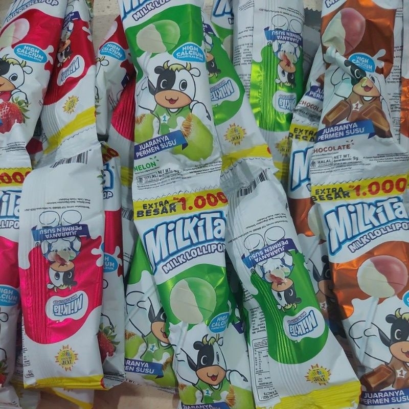 

MILKITA LOLIPOP 1 RENCENG ISI 10 MILKITA 1000