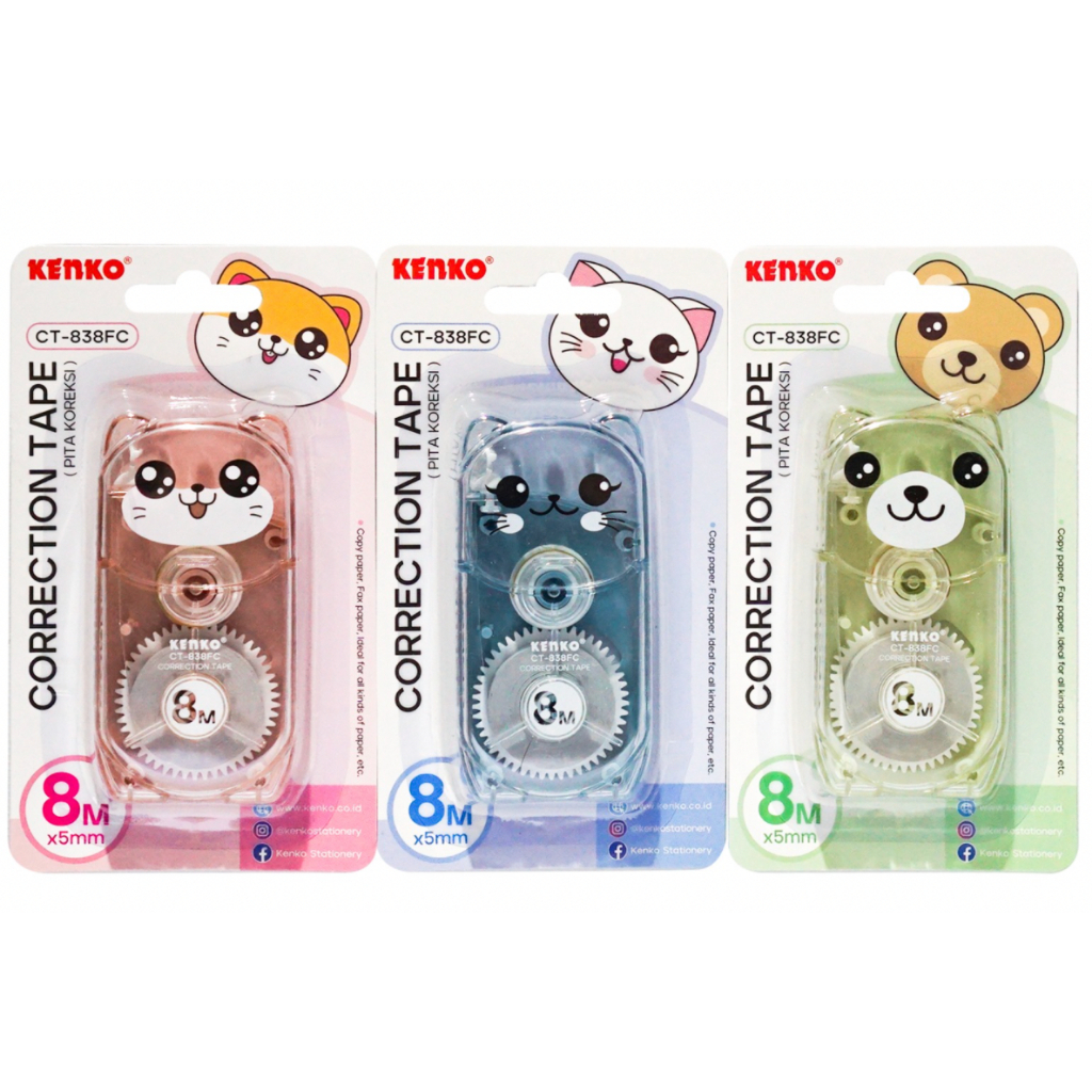 

Correction Tape/ Tipex Kertas /Tip'x Roll Kenko CT-838FC