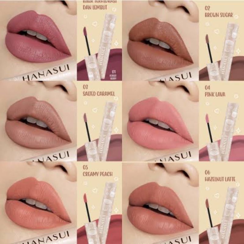 Lipcream lipstik HANASUI BOBA ori