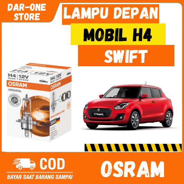 LAMPU DEPAN MOBIL H4 SUZUKI SWIFT ORIGINAL OSRAM