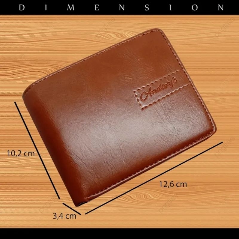 COD ANDIERFI/Dompet Kulit Murah Glossy ARF/Dompet Lipat Kulit Premium Exclusive with Box 1008