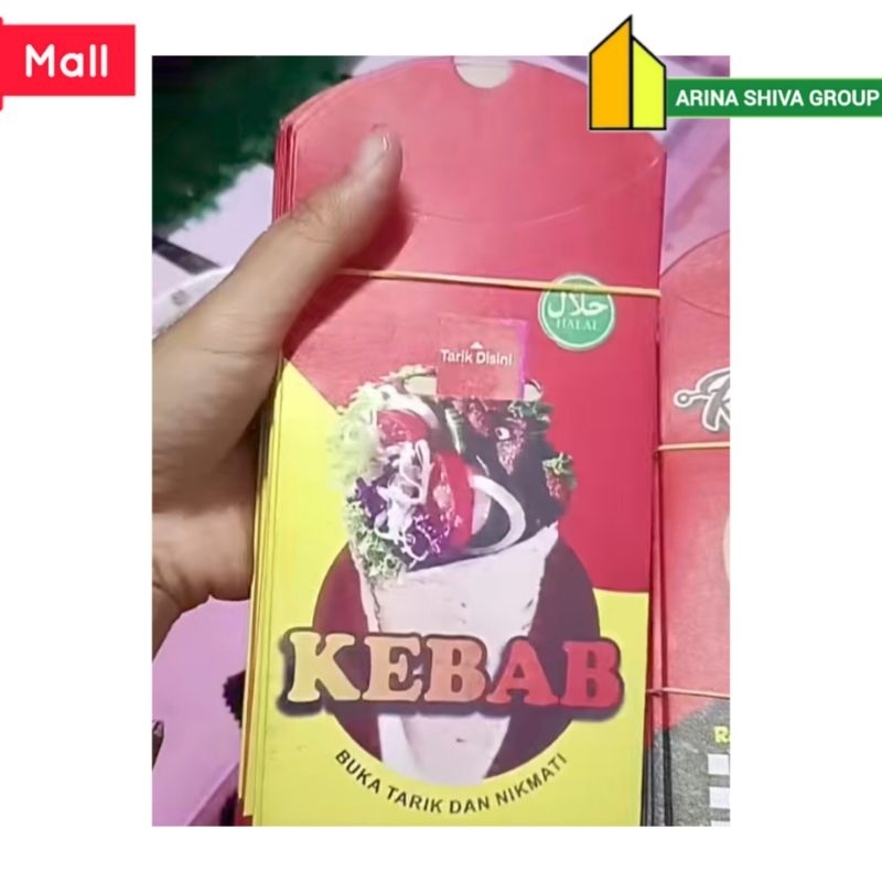

100 LEMBAR KERTAS KEBAB TARIKAN UKURAN 24 × 9,2 CM KARTON HIGH QUALITY TEBAL PRODUK TERBARU | KOTAK KEBAB KEKINIAN | DUS KEBAB VIRAL TIKTOK | KEMASAN KEBAB | BOX KEBAB 100 PCS MURAH | CENTRAL JAYA ABADI | ARINA SHIVA GROUP 6191