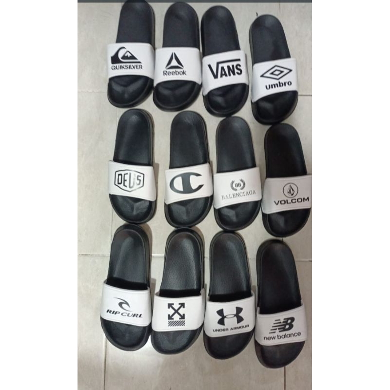 Sandal Selop Karet Distro Pria Branded Original Fashion Terbaru Import Putih