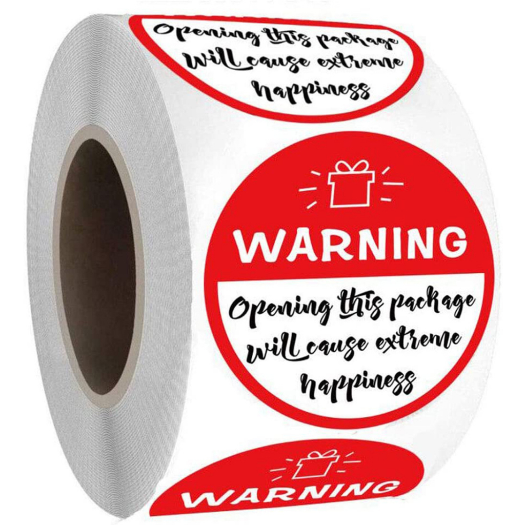

30pcs Happiness Warning Seal Sticker Stiker Terimakasih Cantik Packaging Online Shop Packing Kardus Box