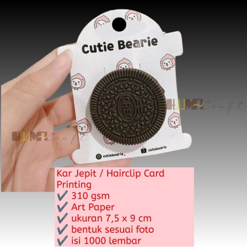

Kertas Jepit Rambut / Kar / Hairclip Card Free Desain 7,5 x 9 cm 1000 lembar