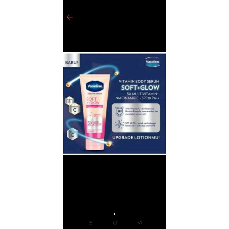 Vaseline soft and glow