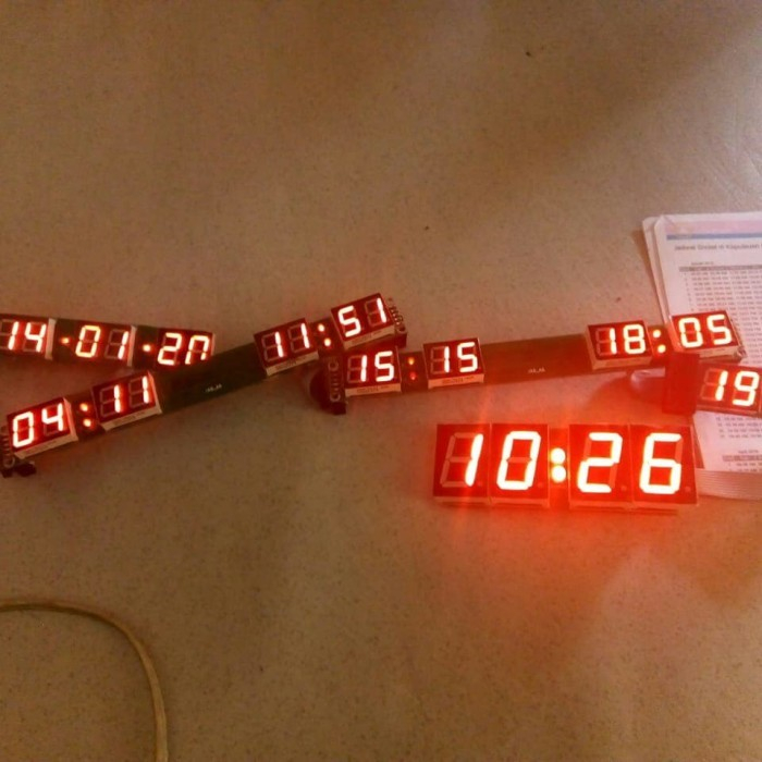 Mesin Jam Masjid Digital Tipe C Imsyak Minimalis