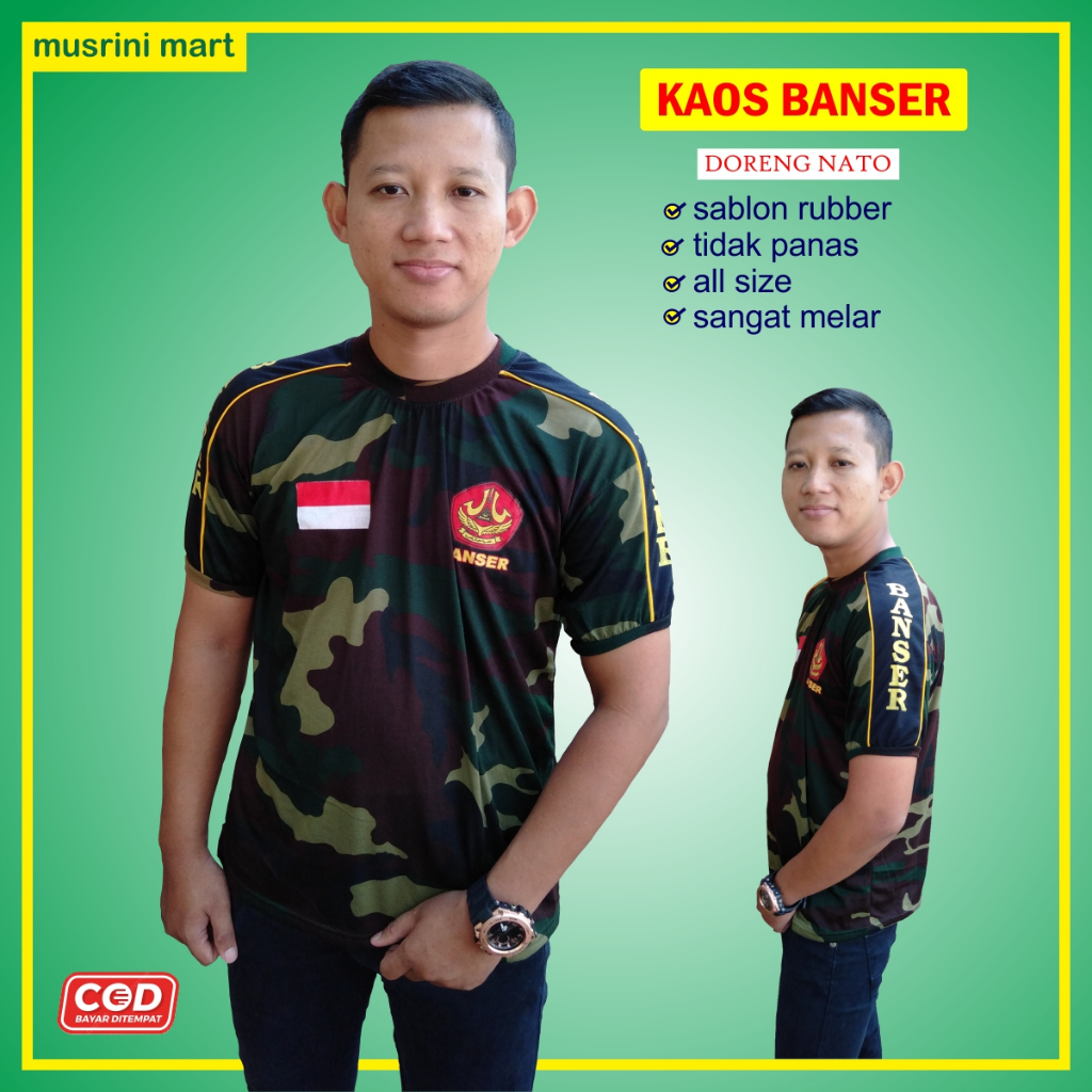 Kaos Banser Doreng Nato Lengan Pendek Kaos Diklatsar Banser Nu Kaos Dtd Banser Kaos Dalem Banser Atr