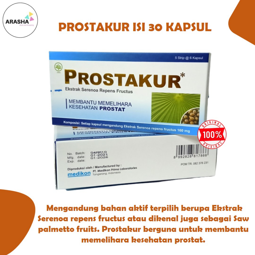 PROSTAKUR OBAT PROSTAT Original Per BOX Isi 30 kapsul - UNTUK KESEHATAN PROSTAT