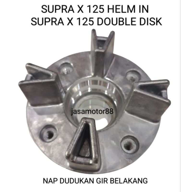 NAP RODA DUDUKAN GIGI TARIK BELAKANG SUPRA X 125 HELM IN SUPRA X 125 DOUBLE DISK