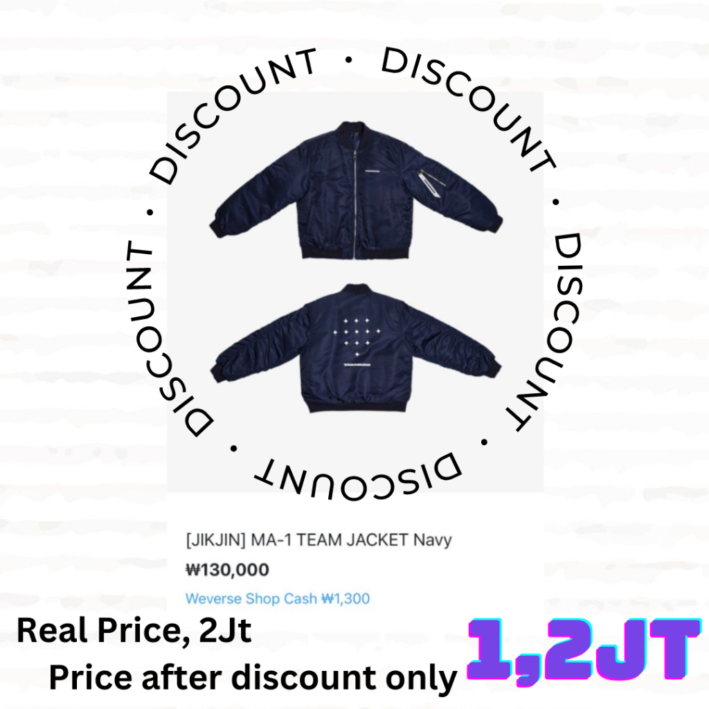 JIKJIN MA-1 TEAM Jacket Navy Official YG Treasure Jaket