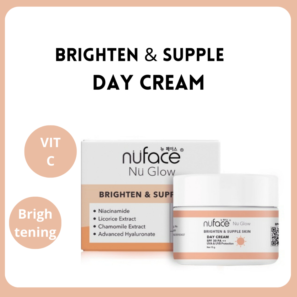 Nuface Nu Glow Brighten & Supple Skin Day Cream / Pelembab Wajah