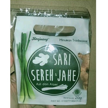 

SARI SEREH DAN JAHE HANJUANG KEMASAN KANTONG