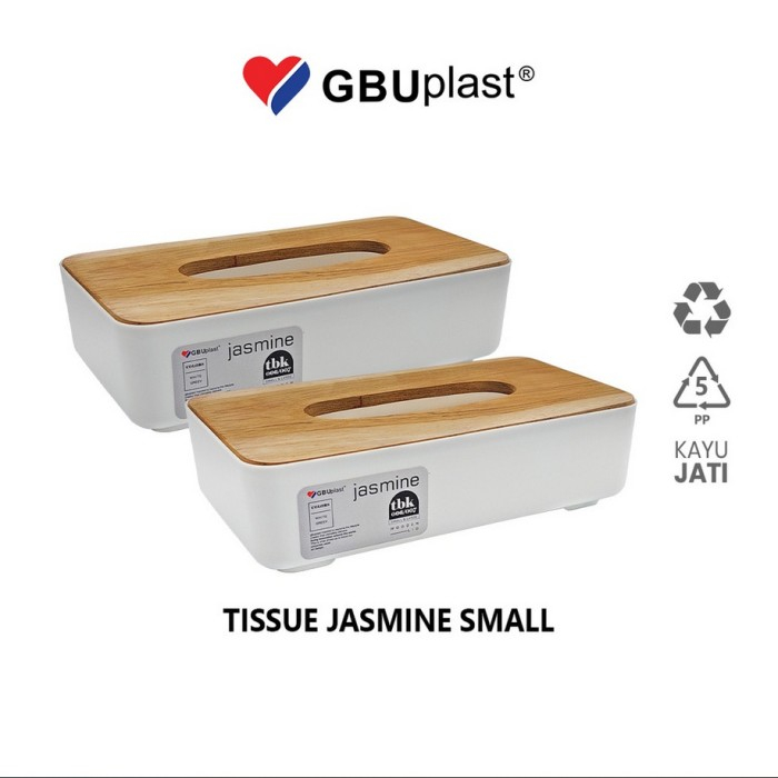 GBU PLAST Tempat Tissue Jasmine Small Large tempat tisu tutup kayu jati asli
