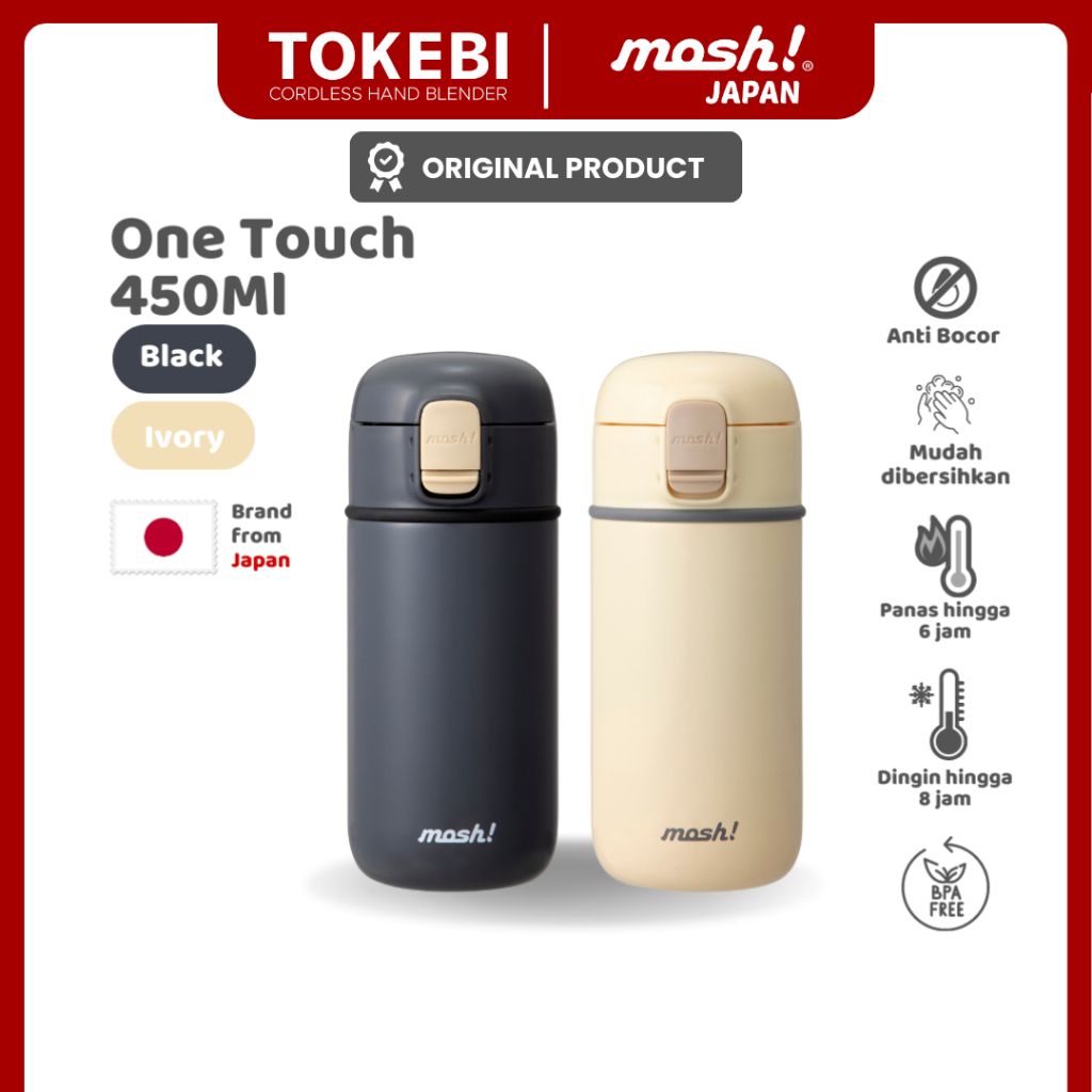 	 Mosh! Latte One Touch - Botol Minum/ Tumbler 450ml	