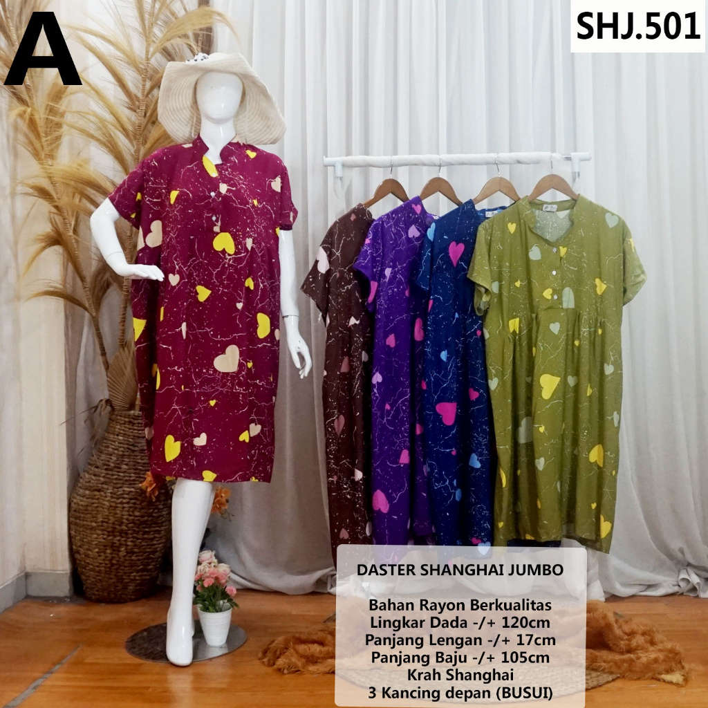 Daster Wanita Kekinian / Baju Daster Wanita/Daster Shanghai Jumbo SHJ