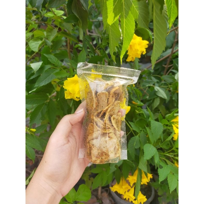 

Basreng pedas sedang daun jeruk