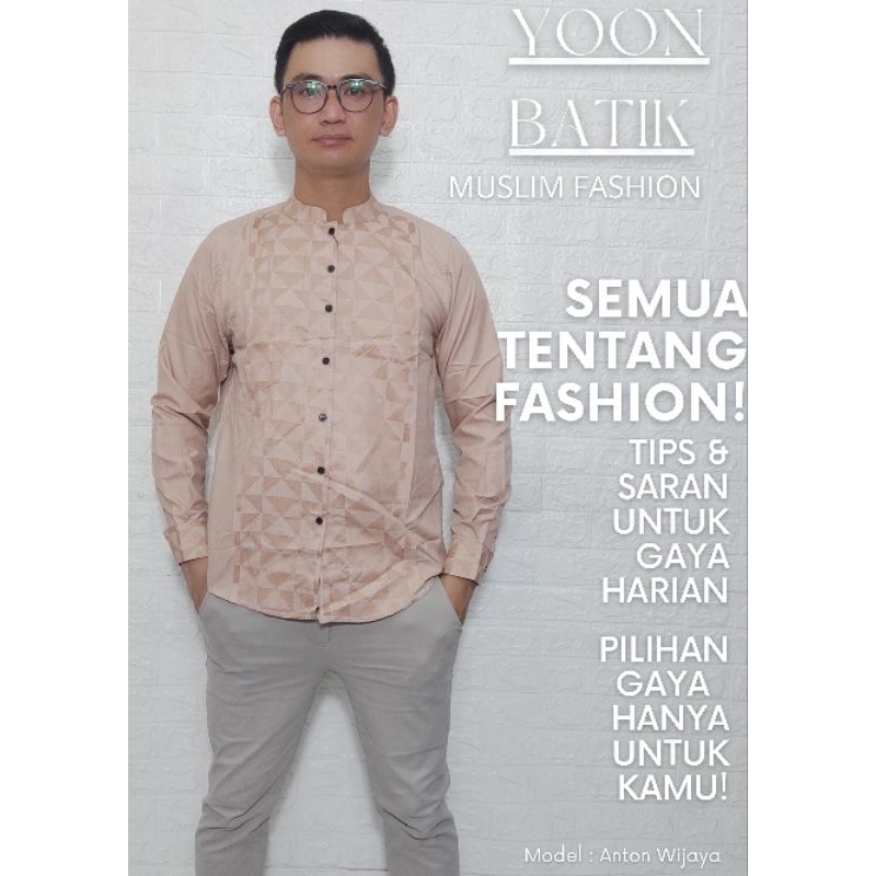 Kemko slimfit muslim lengan panjang katun premiun koko modern
