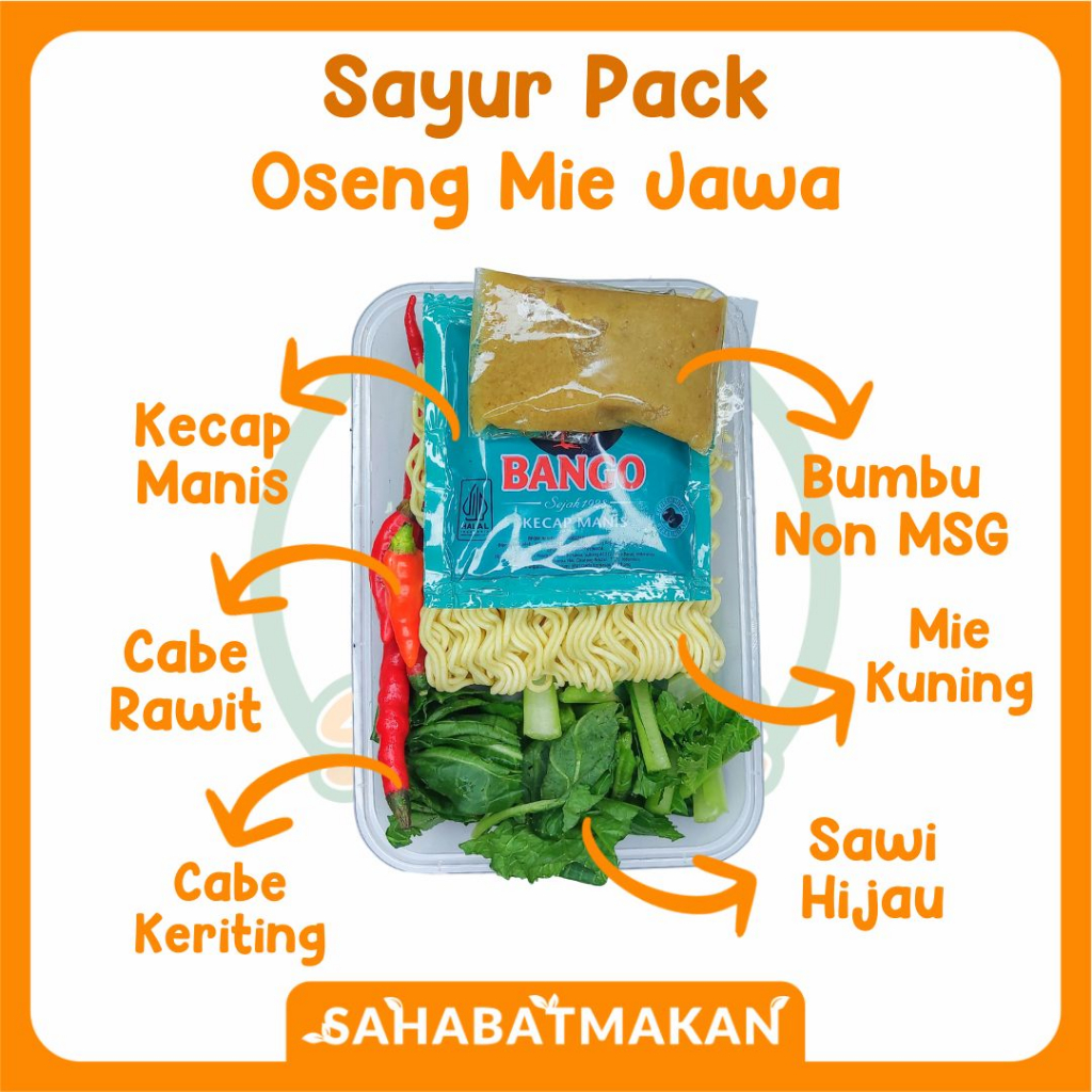 

Oseng Mie Jawa - Sayur Pack / Sayur Prep / Sayur Instant — Sahabat Makan Sayur Jogja
