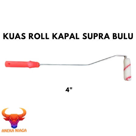 Aneka - SUPRA DOMBA KUAS ROLL / GAGANG KUAS ROLL 4 INCH CAT KAYU BESI DLL