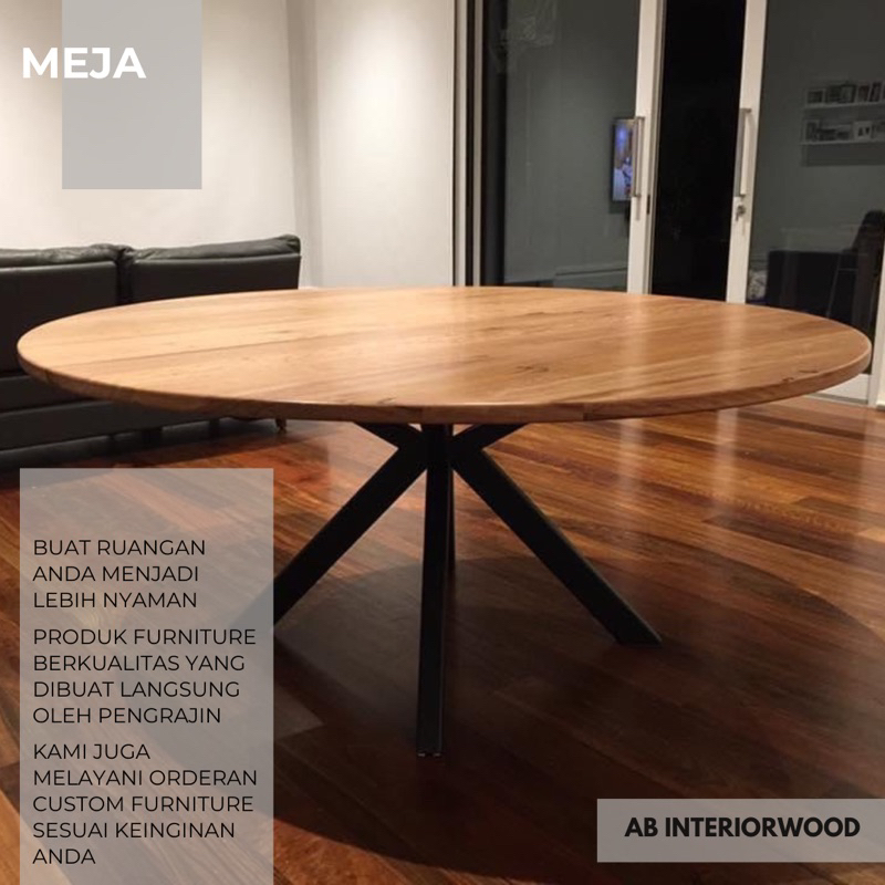 Meja Makan bulat Minimalis