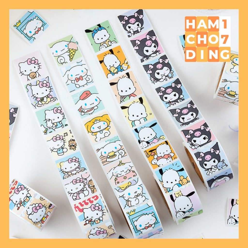 

200Pcs/Roll Stiker Sanrio Roll Deco Scrapbook