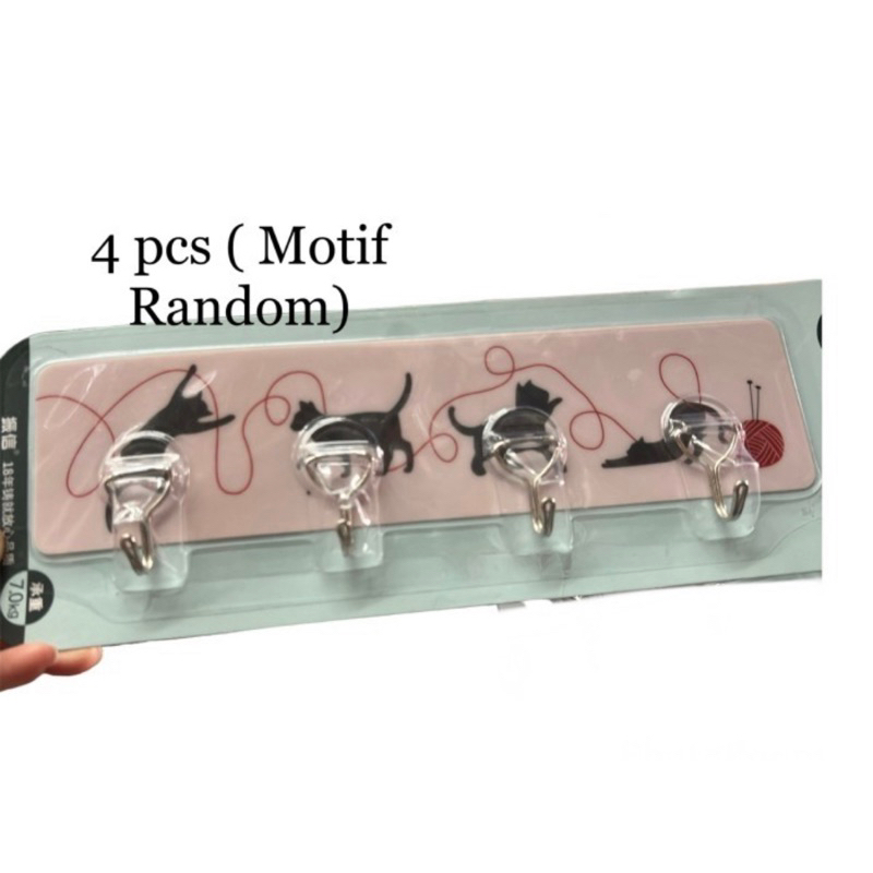 Gantungan Dinding Tembok / Tempelan Dinding Banyak Motif / Kapstock Hook