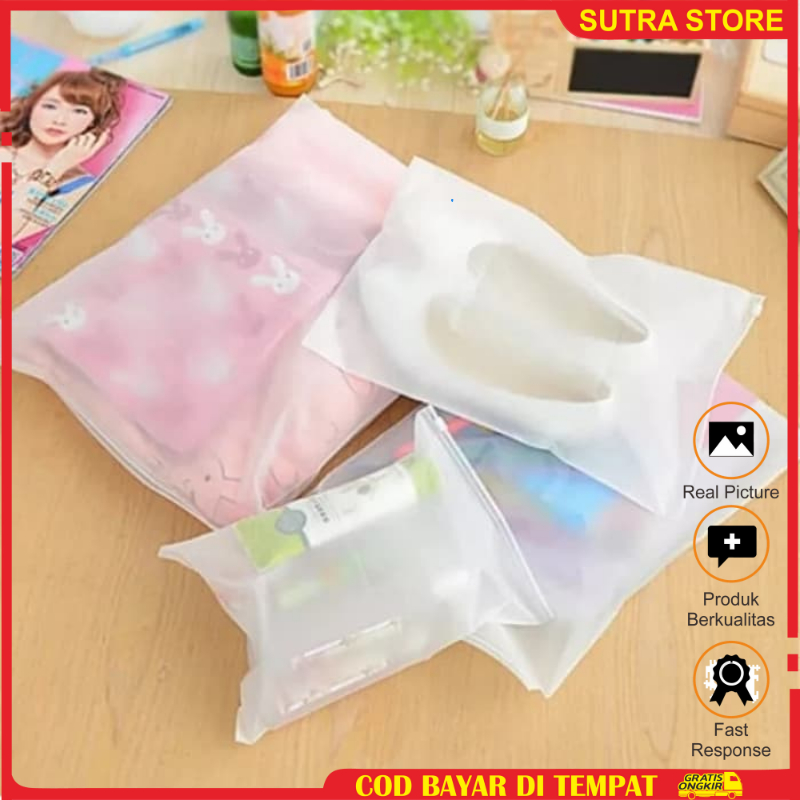 READY ZIPPER STORAGE BAG ZIPPER LOCK ZIPPER TRAVEL POUCH TRANSPARAN POUCH TRAVEL POUCH SOUVENIR