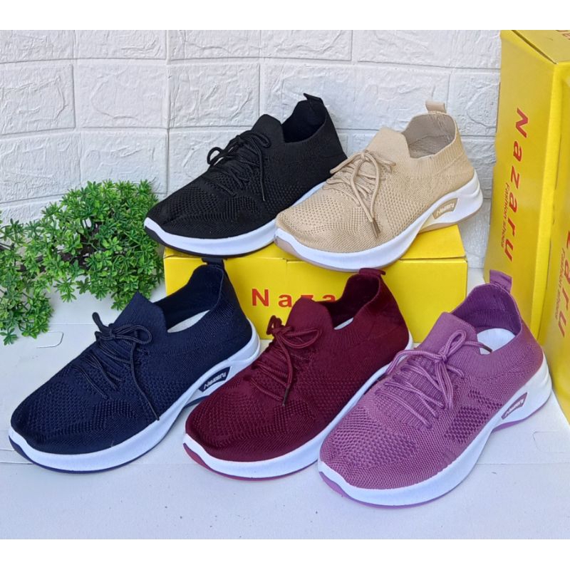 Sepatu Sneakers Rajut Premium Tali Nazaru / Belbe / City Shoes