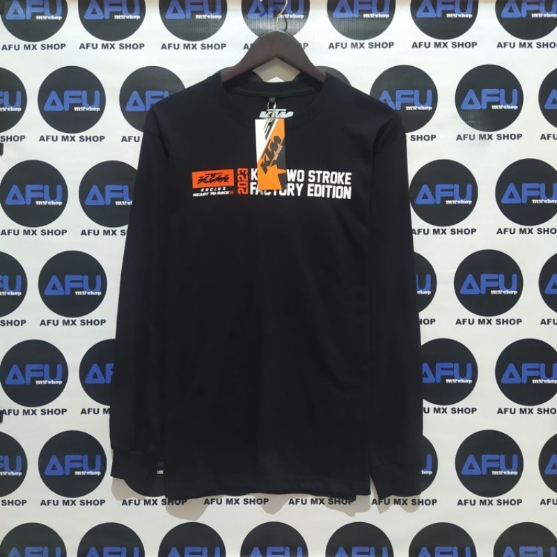 KAOS LENGAN PANJANG TSHIRT TRAIL MOTOCROSS KTM HITAM RIB