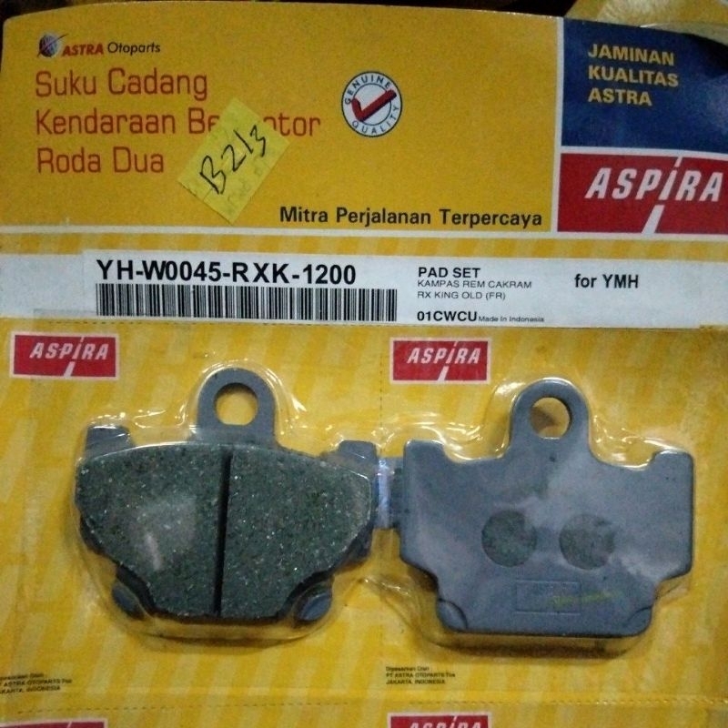 ASPIRA Discpad Kampas Rem Cakram Depan Disc Pad Set RX KING OLD RXKING LAMA RXK RXK RXS Dispad Origi