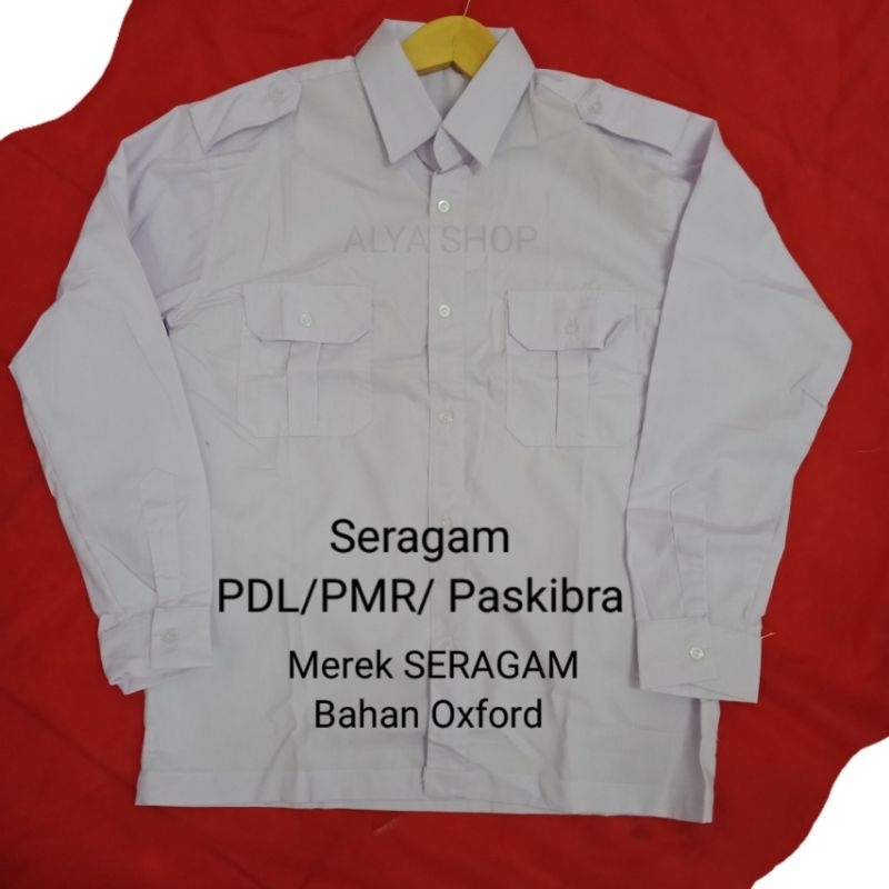 Baju PDH/ PDL / PMR / Paskibra lengan panjang, Bahan oxford | Merek Seragam | Merek Lestari
