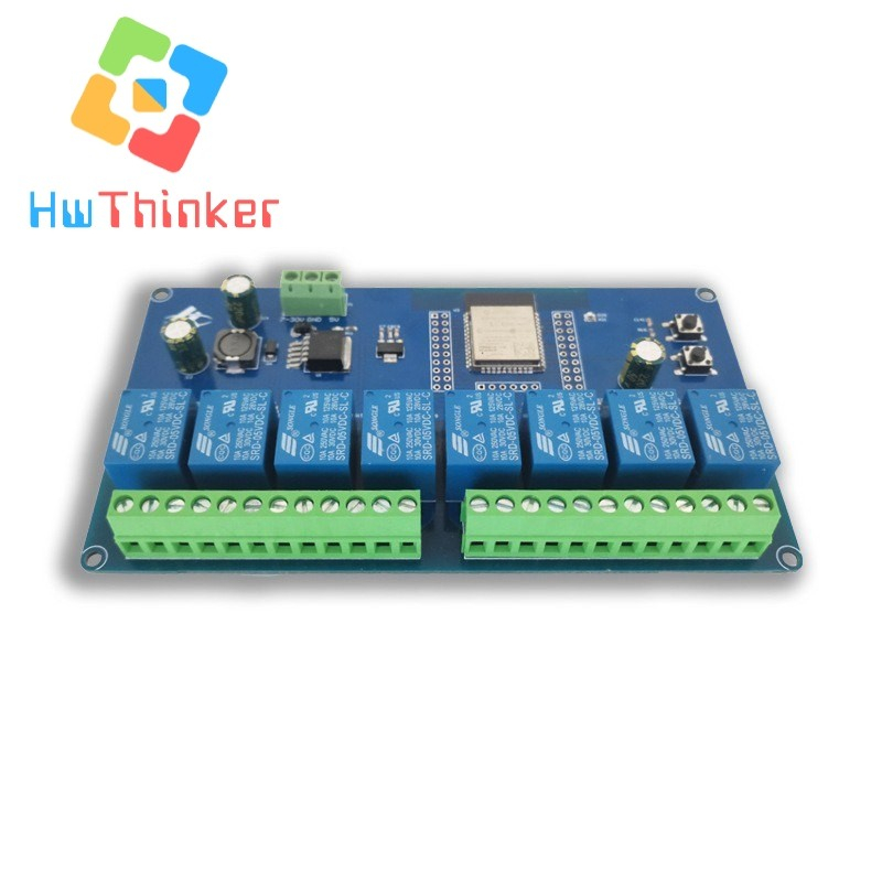 Modul ESP32 with Relay 10A 8 Channel ch 8ch WIFI Bluetooth WROOM-32E