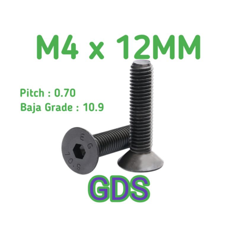 Verseng L Baja M4 x 12 / JFL Baja 10.9 / Countersunk 10.9 M4 x 12