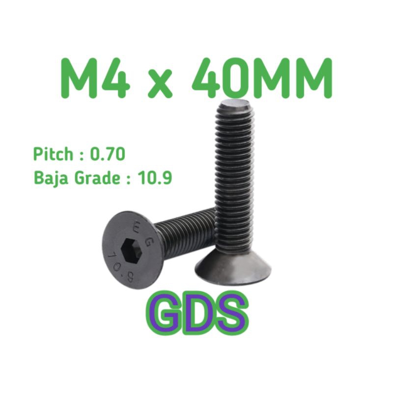 Verseng L Baja M4 x 40 / JFL Baja 10.9 / Countersunk 10.9 M4 x 40